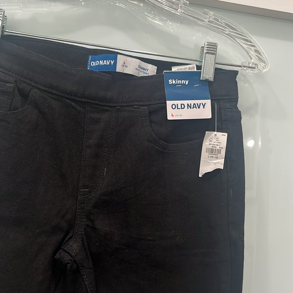 Old Navy Black Skinny Built In Tough Stretch Jeans, Size 10-12 - Picture 4 of 4